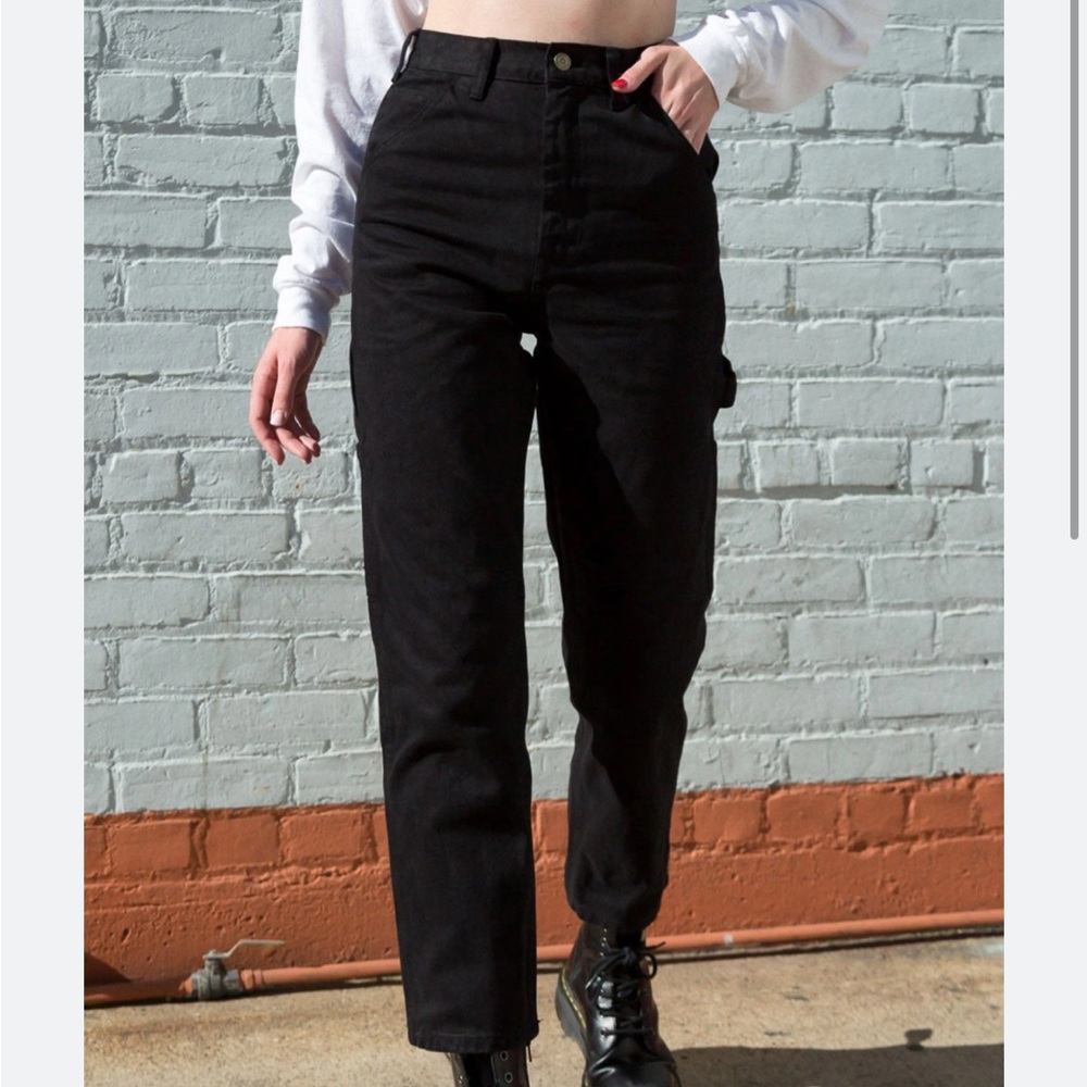 Black ariana painter pants from brandy melville